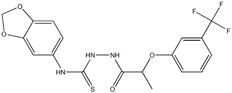 1-(1,3-benzodioxol-5-yl)-3-[2-[3-(trifluoromethyl)phenoxy]propanoylamino]thiourea Structure