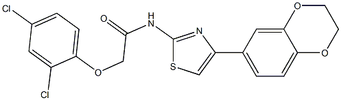 2-(2,4-dichlorophenoxy)-N-[4-(2,3-dihydro-1,4-benzodioxin-6-yl)-1,3-thiazol-2-yl]acetamide Structure