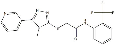 2-[(4-methyl-5-pyridin-3-yl-1,2,4-triazol-3-yl)sulfanyl]-N-[2-(trifluoromethyl)phenyl]acetamide Structure