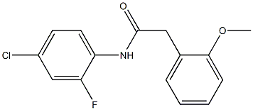 N-(4-chloro-2-fluorophenyl)-2-(2-methoxyphenyl)acetamide Structure