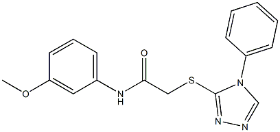 N-(3-methoxyphenyl)-2-[(4-phenyl-1,2,4-triazol-3-yl)sulfanyl]acetamide Structure