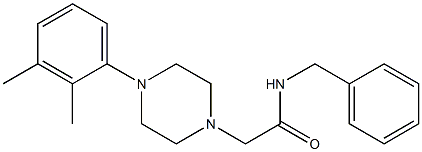 N-benzyl-2-[4-(2,3-dimethylphenyl)piperazin-1-yl]acetamide,,结构式