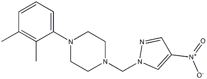 1-(2,3-dimethylphenyl)-4-[(4-nitropyrazol-1-yl)methyl]piperazine 结构式