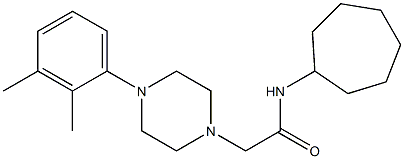 N-cycloheptyl-2-[4-(2,3-dimethylphenyl)piperazin-1-yl]acetamide Struktur