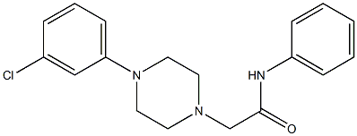 2-[4-(3-chlorophenyl)piperazin-1-yl]-N-phenylacetamide 结构式