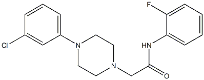 2-[4-(3-chlorophenyl)piperazin-1-yl]-N-(2-fluorophenyl)acetamide Struktur