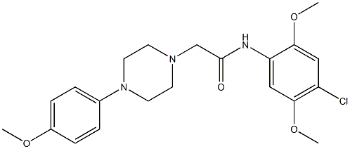 N-(4-chloro-2,5-dimethoxyphenyl)-2-[4-(4-methoxyphenyl)piperazin-1-yl]acetamide Struktur