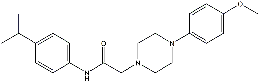 2-[4-(4-methoxyphenyl)piperazin-1-yl]-N-(4-propan-2-ylphenyl)acetamide Structure