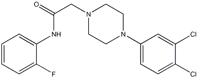 2-[4-(3,4-dichlorophenyl)piperazin-1-yl]-N-(2-fluorophenyl)acetamide Structure