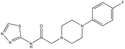 2-[4-(4-fluorophenyl)piperazin-1-yl]-N-(1,3,4-thiadiazol-2-yl)acetamide Structure