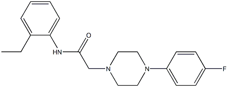 N-(2-ethylphenyl)-2-[4-(4-fluorophenyl)piperazin-1-yl]acetamide Struktur