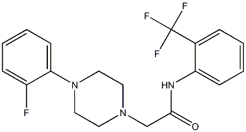 2-[4-(2-fluorophenyl)piperazin-1-yl]-N-[2-(trifluoromethyl)phenyl]acetamide 化学構造式