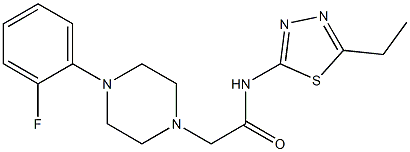 N-(5-ethyl-1,3,4-thiadiazol-2-yl)-2-[4-(2-fluorophenyl)piperazin-1-yl]acetamide Structure