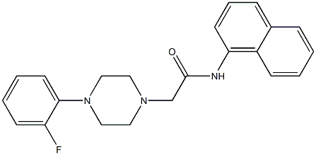 2-[4-(2-fluorophenyl)piperazin-1-yl]-N-naphthalen-1-ylacetamide Structure