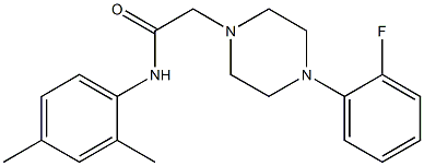 N-(2,4-dimethylphenyl)-2-[4-(2-fluorophenyl)piperazin-1-yl]acetamide 化学構造式