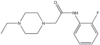 2-(4-ethylpiperazin-1-yl)-N-(2-fluorophenyl)acetamide 化学構造式