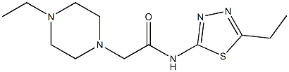 2-(4-ethylpiperazin-1-yl)-N-(5-ethyl-1,3,4-thiadiazol-2-yl)acetamide,,结构式