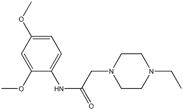 N-(2,4-dimethoxyphenyl)-2-(4-ethylpiperazin-1-yl)acetamide Struktur