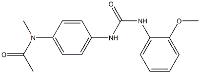 N-[4-[(2-methoxyphenyl)carbamoylamino]phenyl]-N-methylacetamide Struktur