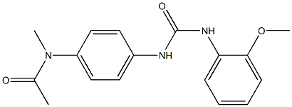 N-[4-[(2-methoxyphenyl)carbamoylamino]phenyl]-N-methylacetamide 化学構造式