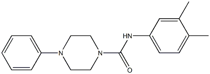N-(3,4-dimethylphenyl)-4-phenylpiperazine-1-carboxamide 化学構造式