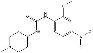 1-(2-methoxy-4-nitrophenyl)-3-(1-methylpiperidin-4-yl)urea Structure