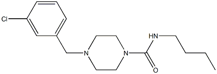 N-butyl-4-[(3-chlorophenyl)methyl]piperazine-1-carboxamide Structure