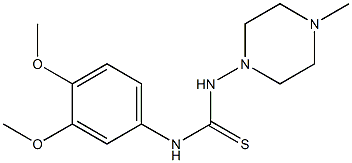 1-(3,4-dimethoxyphenyl)-3-(4-methylpiperazin-1-yl)thiourea Structure