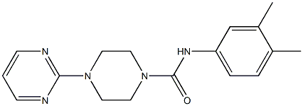 N-(3,4-dimethylphenyl)-4-pyrimidin-2-ylpiperazine-1-carboxamide Structure