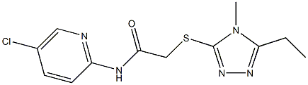  N-(5-chloropyridin-2-yl)-2-[(5-ethyl-4-methyl-1,2,4-triazol-3-yl)sulfanyl]acetamide