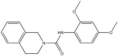 N-(2,4-dimethoxyphenyl)-3,4-dihydro-1H-isoquinoline-2-carboxamide 化学構造式