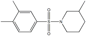 1-(3,4-dimethylphenyl)sulfonyl-3-methylpiperidine,,结构式
