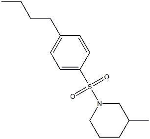 1-(4-butylphenyl)sulfonyl-3-methylpiperidine Structure