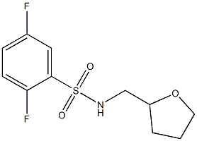 2,5-difluoro-N-(oxolan-2-ylmethyl)benzenesulfonamide Struktur