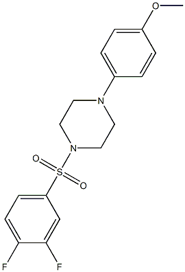 1-(3,4-difluorophenyl)sulfonyl-4-(4-methoxyphenyl)piperazine Structure