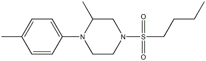 4-butylsulfonyl-2-methyl-1-(4-methylphenyl)piperazine 化学構造式