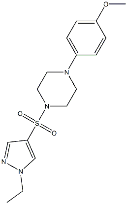 1-(1-ethylpyrazol-4-yl)sulfonyl-4-(4-methoxyphenyl)piperazine Struktur