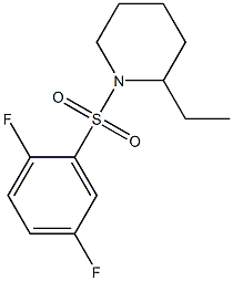 1-(2,5-difluorophenyl)sulfonyl-2-ethylpiperidine Struktur