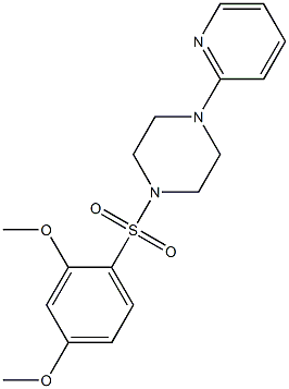 1-(2,4-dimethoxyphenyl)sulfonyl-4-pyridin-2-ylpiperazine Structure