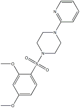 1-(2,4-dimethoxyphenyl)sulfonyl-4-pyridin-2-ylpiperazine 结构式