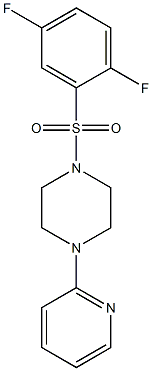 1-(2,5-difluorophenyl)sulfonyl-4-pyridin-2-ylpiperazine Struktur