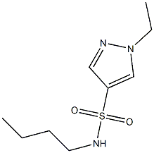 N-butyl-1-ethylpyrazole-4-sulfonamide 化学構造式