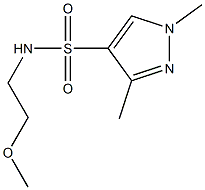 N-(2-methoxyethyl)-1,3-dimethylpyrazole-4-sulfonamide Structure