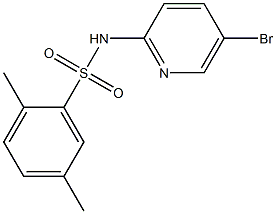 N-(5-bromopyridin-2-yl)-2,5-dimethylbenzenesulfonamide,,结构式
