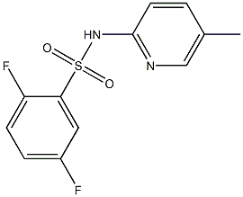 2,5-difluoro-N-(5-methylpyridin-2-yl)benzenesulfonamide 化学構造式