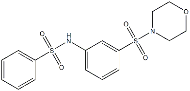 N-(3-morpholin-4-ylsulfonylphenyl)benzenesulfonamide 化学構造式