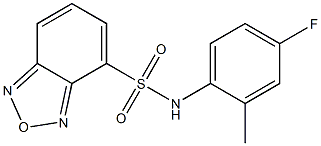 N-(4-fluoro-2-methylphenyl)-2,1,3-benzoxadiazole-4-sulfonamide 化学構造式