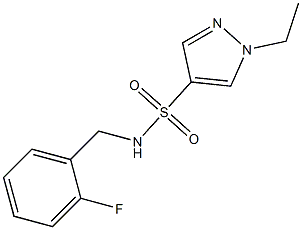 1-ethyl-N-[(2-fluorophenyl)methyl]pyrazole-4-sulfonamide Struktur