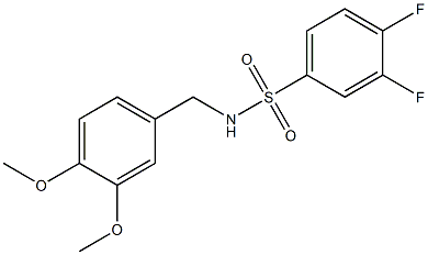 N-[(3,4-dimethoxyphenyl)methyl]-3,4-difluorobenzenesulfonamide Structure