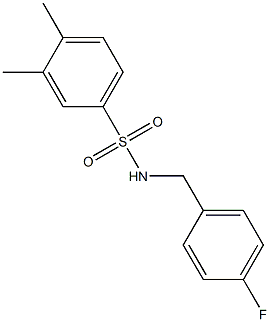 N-[(4-fluorophenyl)methyl]-3,4-dimethylbenzenesulfonamide Struktur